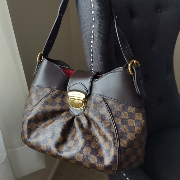 Louis Vuitton Damier Ebene Sistina MM Handbag +LV BOX/DUSTBAG  👜🌟🌟 - Picture 2 of 11